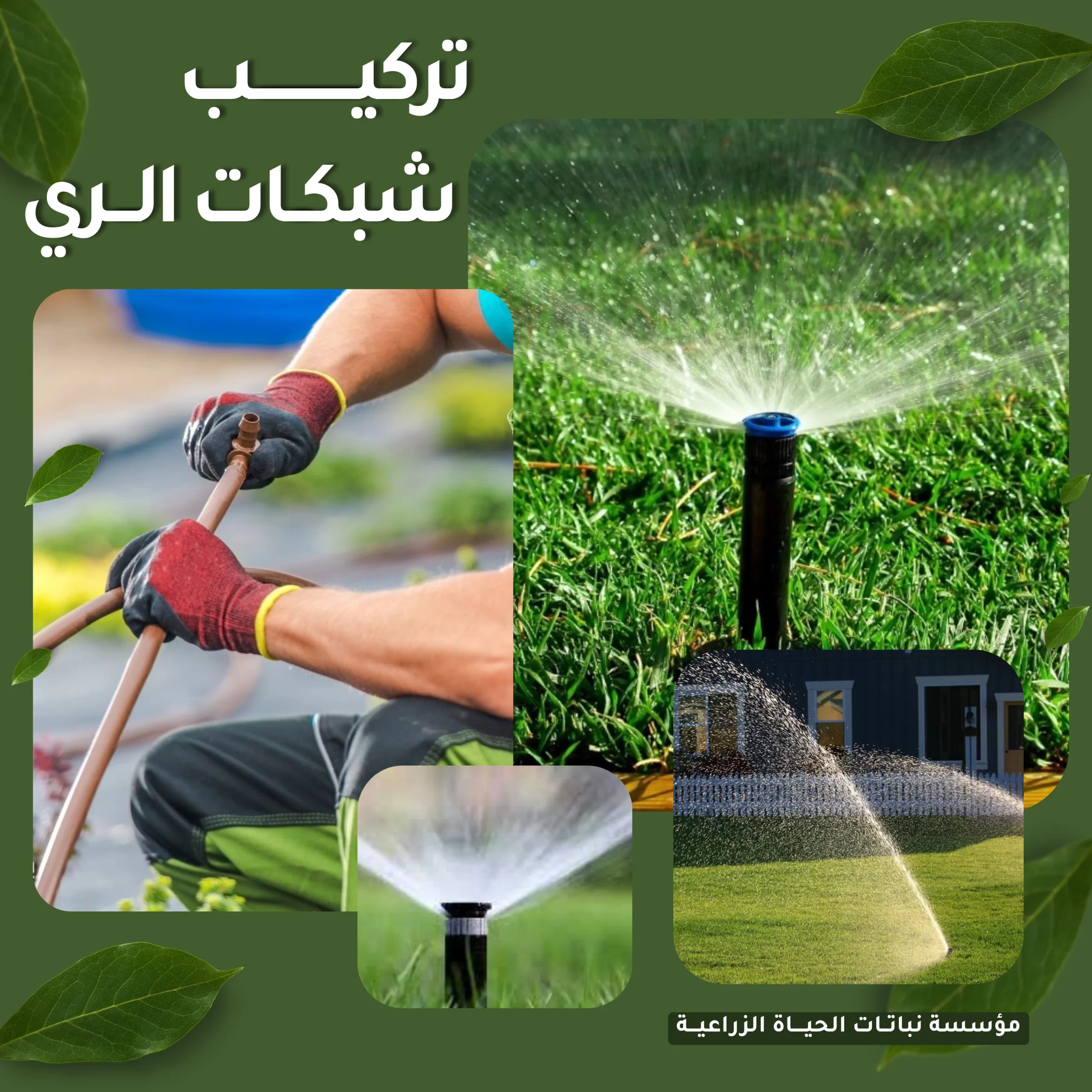 تركيب شبكات ري ذكية — نباتات الحياة الزراعية