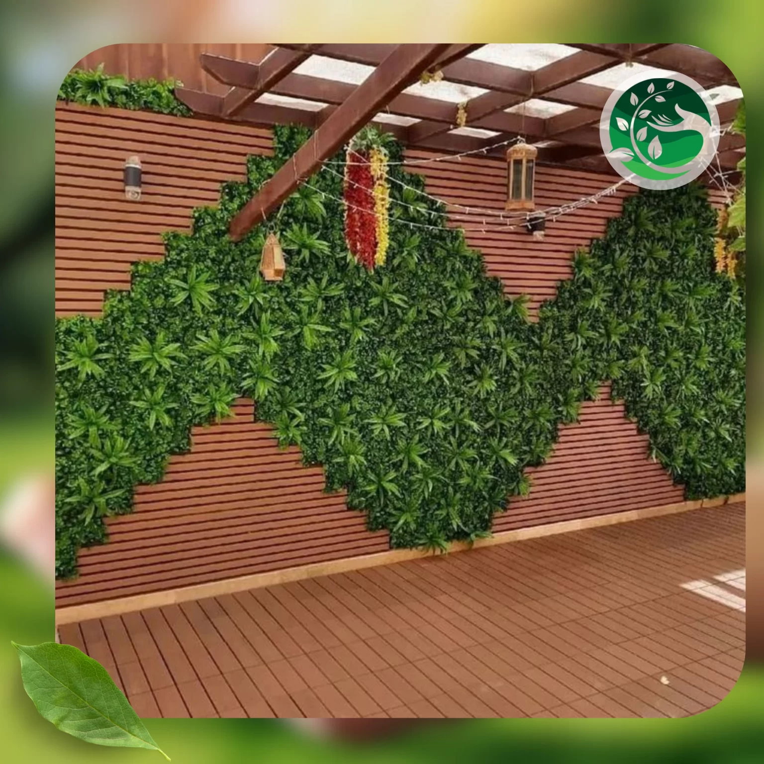 تركيب عشب جدارى وتكسيات 2