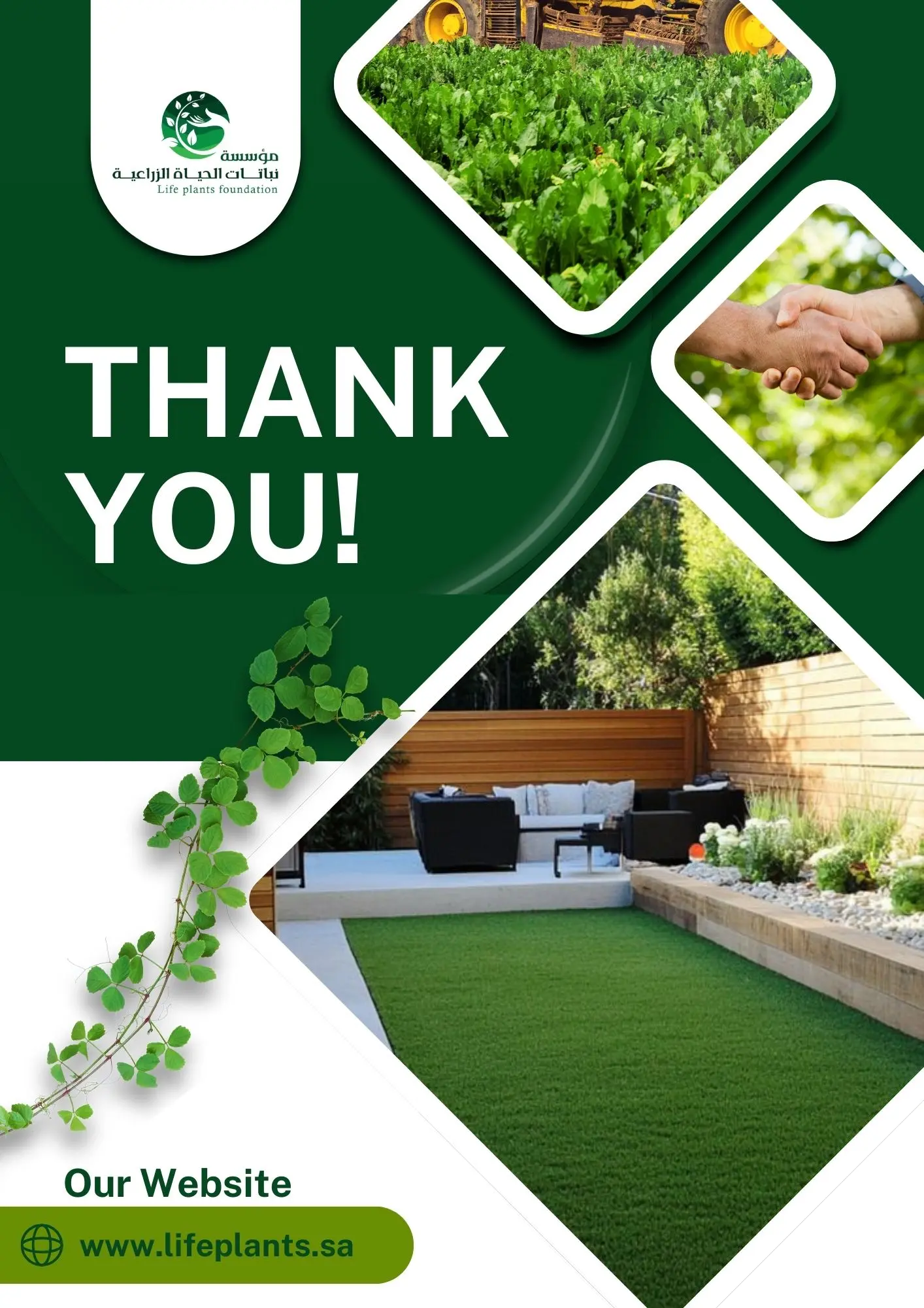 شكرا مؤسسة نباتات الحياة